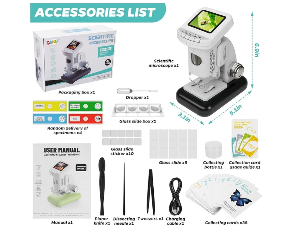 Microscope for Kids, handheld microscope choose from 3 options below ages 5 and up explore nature in depth see things closer than usual