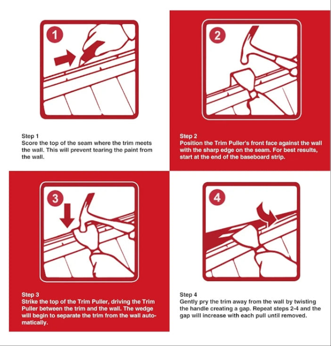 Goldblatt Trim Puller, Removal Multi-Tool for Commercial Work, Baseboard, Molding, Siding and Flooring Removal, Remodeling, Good Merry Christmas Gifts for Men Women