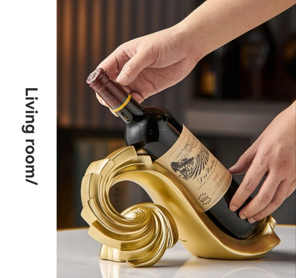 Tabletop Wine Bottle Rack Gold