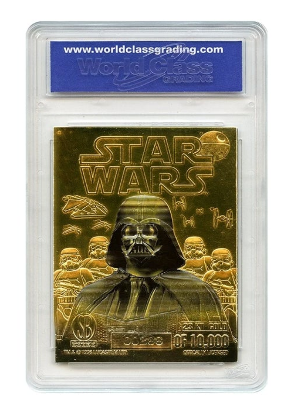 1996 Star Wars Darth Vader Edition Official Genuine 23K Gold Cards Graded Gem-Mint 10 - Complete Set of 9