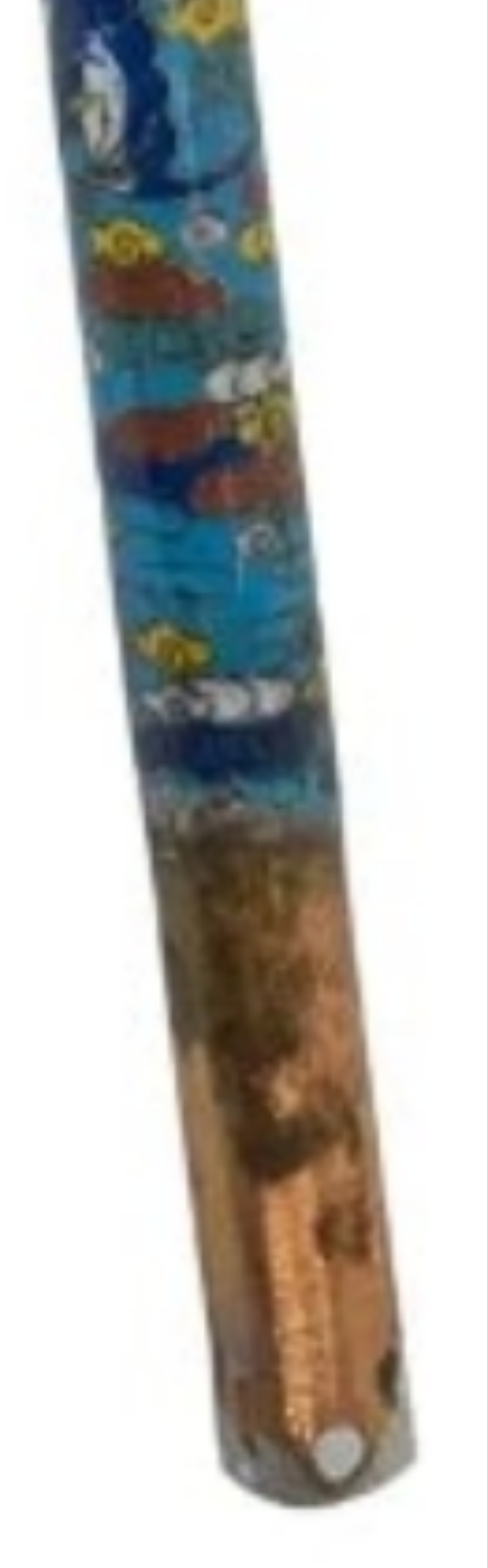 Rare 18th Century Chinese Cloisonne Enamel Gilt Bronze Dragon Cane Scepter