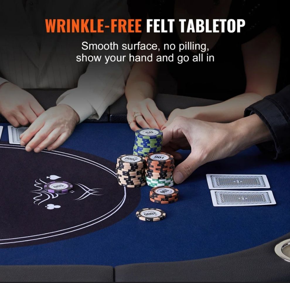 8 Player Foldable Poker Table for a night of fun