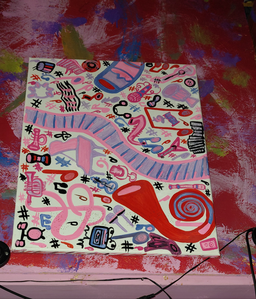 COCOMONEY ART Music 1 OF 1 CUSTOM PIECE BY COCOMONEY painting on canvas