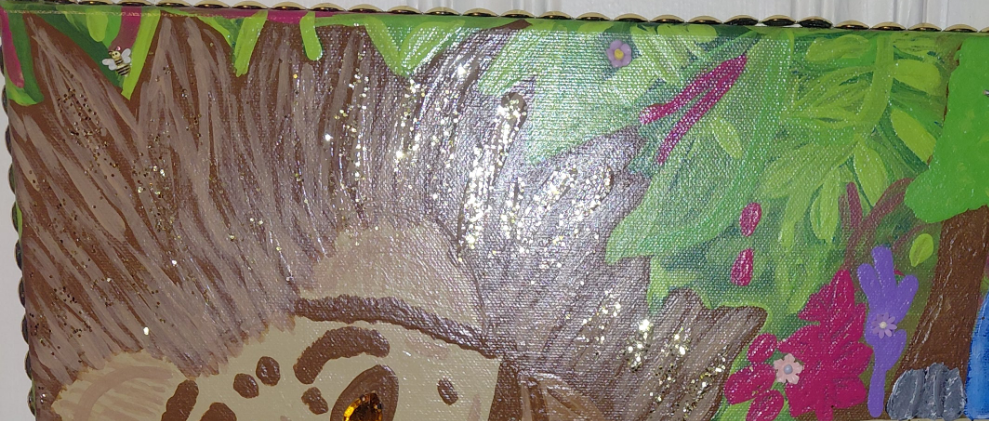 COCOMONEY ART King Of The Jungle 1 of 1 custom acrylic painting on canvas 14×18 inches