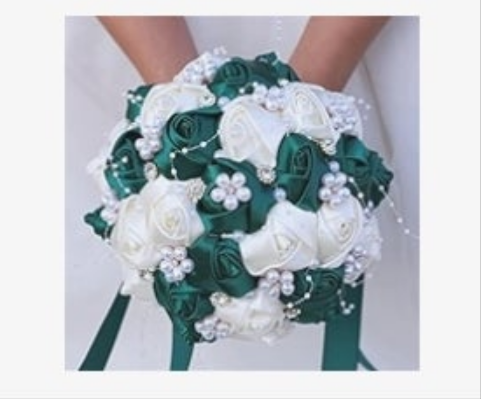 Handmade Rhinestone Bridal Bouquet,Crystal Wedding Round Tossing Bouquet,Artificial Flower Bunch for Bride Bridesmaid