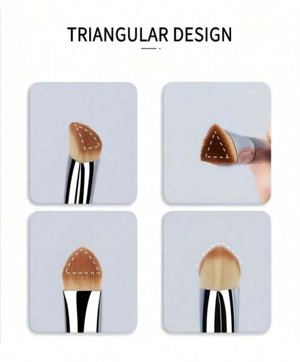 Angled Concealer Brush Under Eye, Small Concealer Blending Brush For Puffiness, Makeup Tool For Makeup Starters