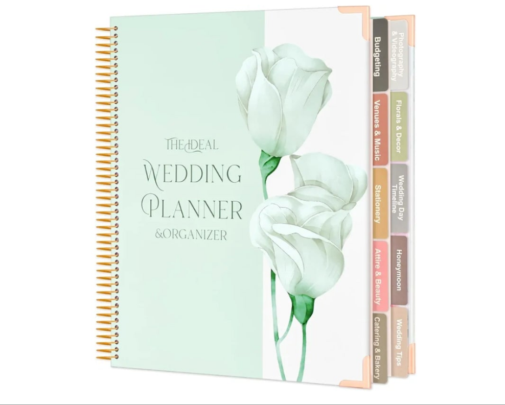 Wedding Planner for Bride: Wedding Planning Book and Organizer for Newly Engaged Couples 176 Pages Bridal Wedding Organizer Notebook with Sticker Checklists & Calendars for Bride To Be