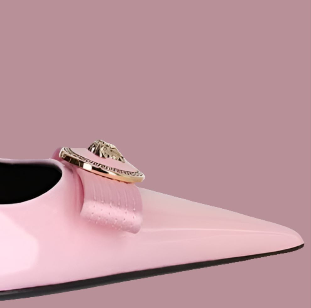 Versace Gianni Ribbon Pumps pale Pink Women's