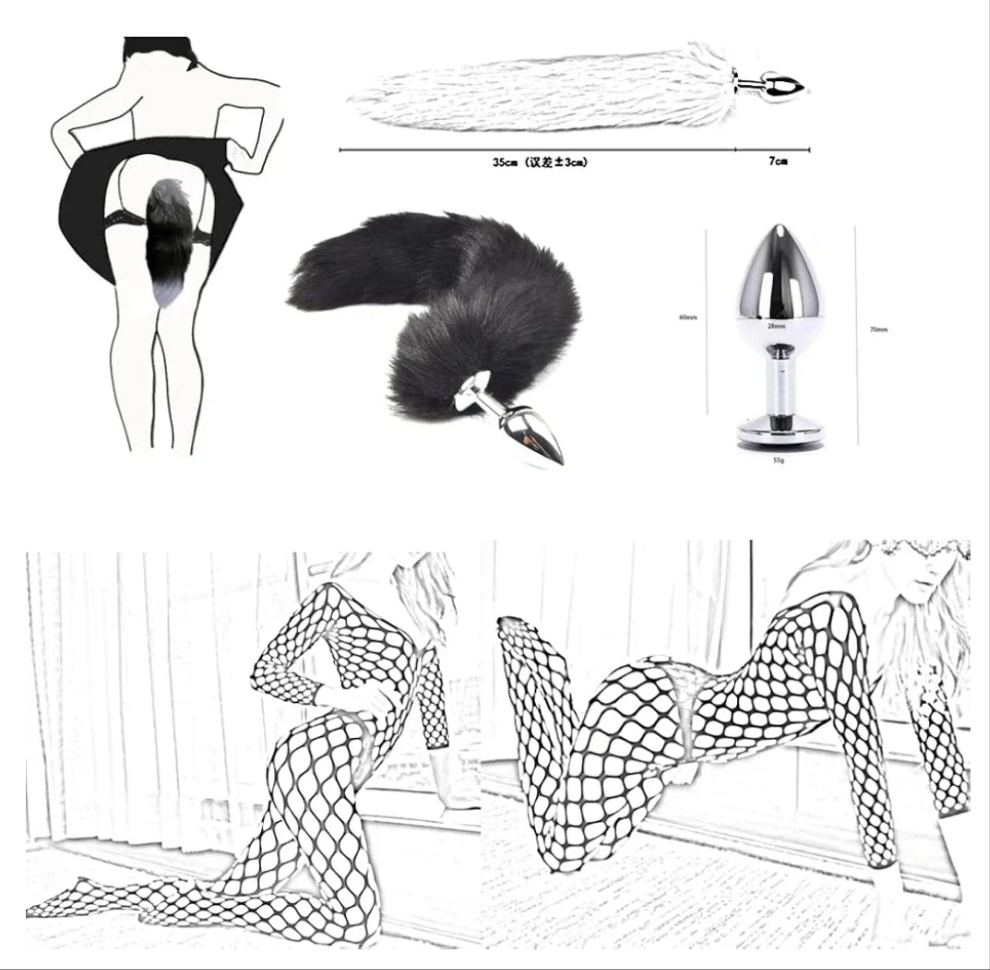 32Pcs SM Bondage Restraint Vibrator Silicone Anal Plug Dildo Sex Toys for Butt plug2 Color