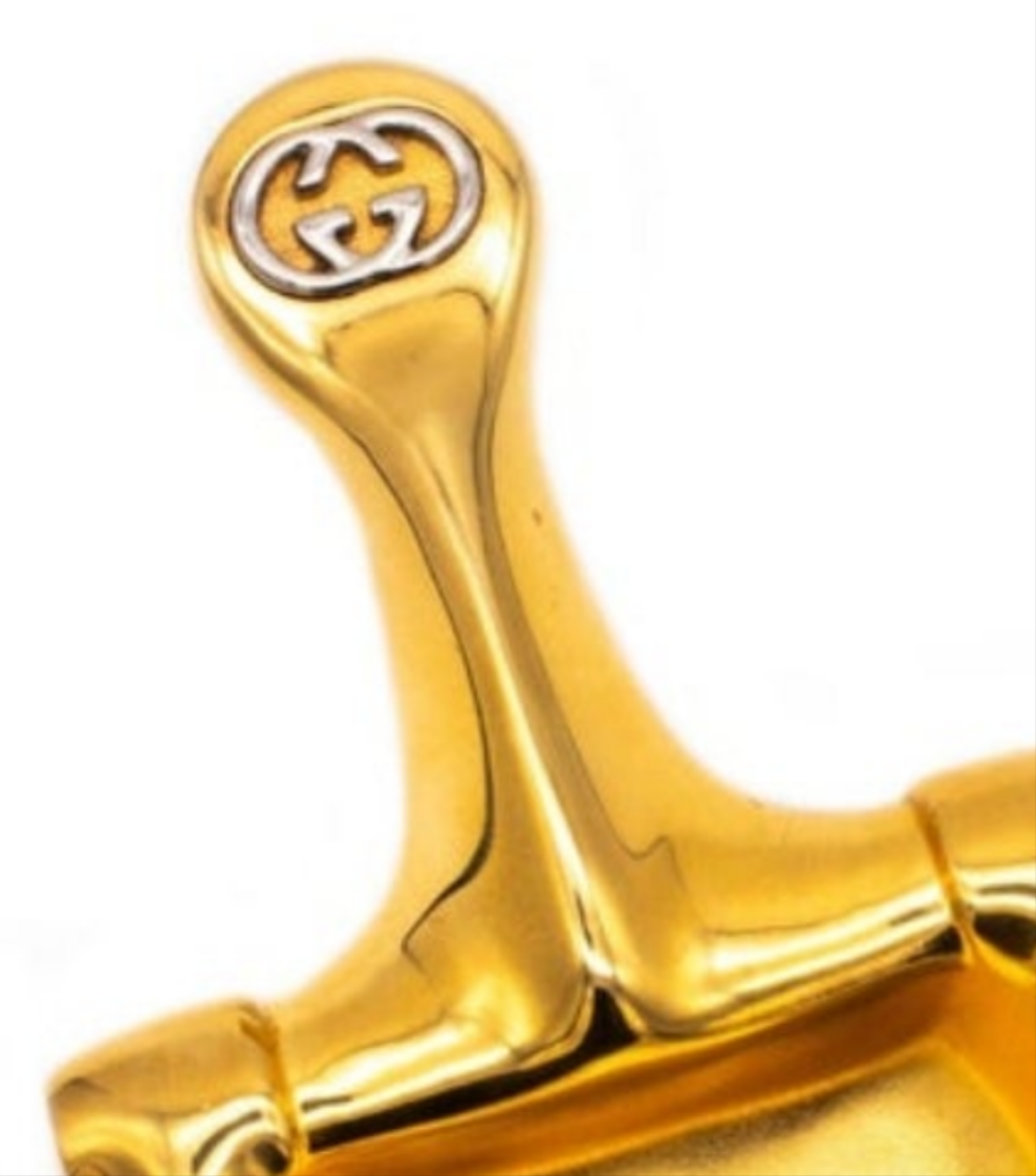 Luxury GUCCI 1970 Milano Very Rare Vintage Horse Bit Trinket Tray In 24Kt Gilt Bronze Iconic