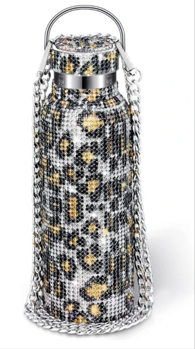 Gemstone drink bottle water tea coffee etc AB diamond