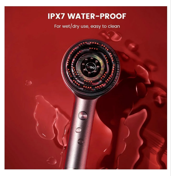 Scalp3 Scalp Massaging Brush, Shiatsu Hair Scalp Massager with IPX7 Waterproof, Cordless Electric Massager for Scalp & Hair, Portable Massager for Head, Deep Massage at Home for Muscle Relax