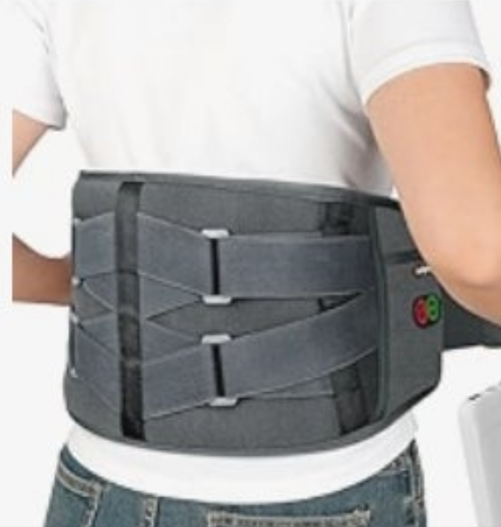 Cordless Heating Pad with Massager for Back Pain Relief, Portable Lower Back Massager FSA HSA Eligible Wearable, Father's Day Gifts, Birthday Gifts for Dad Mom Men Women, 3 Heat Auto-Off 58"