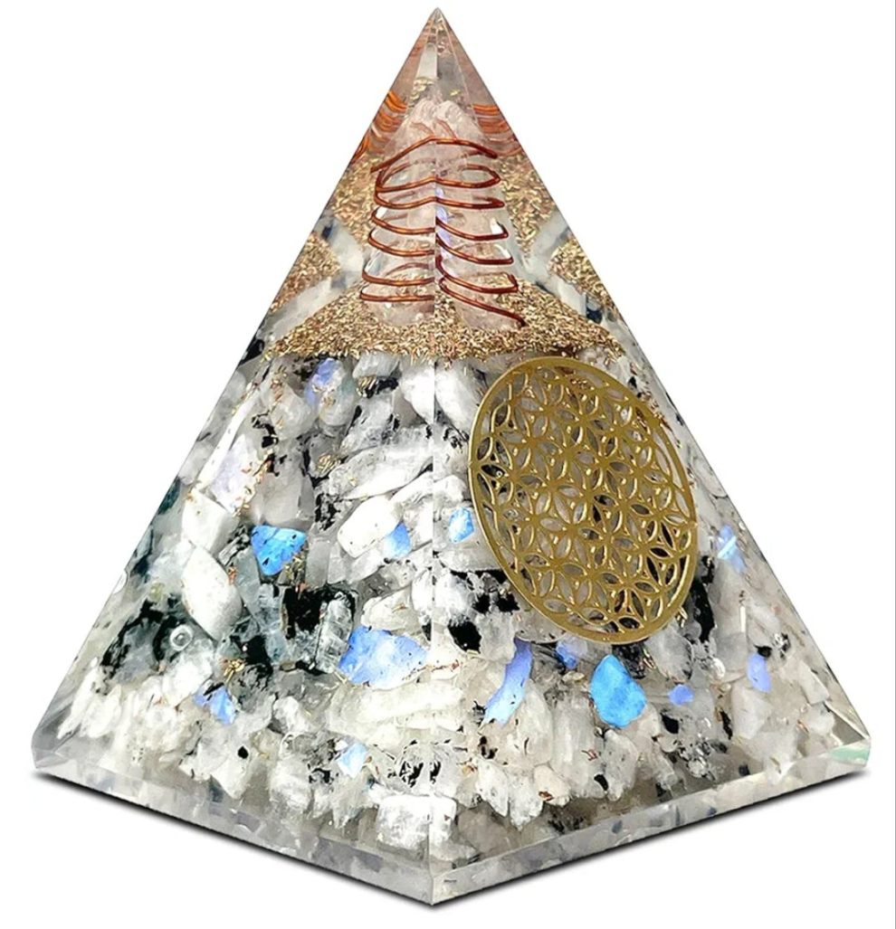 Orgone Pyramid of Success, Rose Quartz Pink Orgonite Pyramid is Healing Crystals for Peace, Calm & Love and Orgonite Pyramid helps in Healing Material 1 piece
