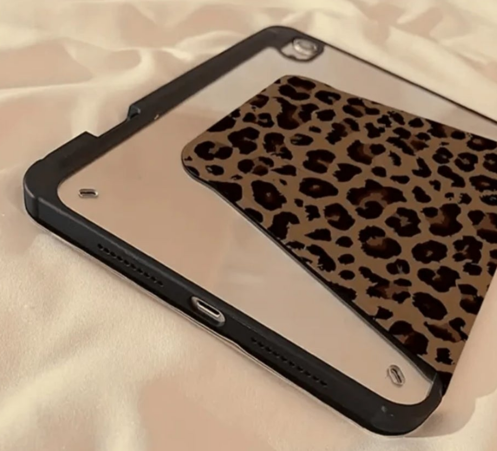 Cheetah Print 1pc Leopard Print Stand Tablet Protective Case, Compatible With IPad 10.9/Air4/5/6/10.2/10th/Pro11 2024/9.7/10.5