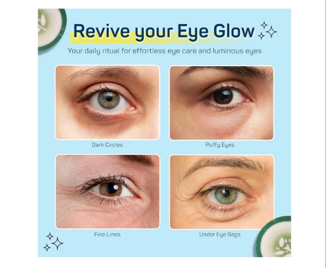 Cooling Eye Pads - Korean Soothing Eye Pads for Dark Circles, Puffy Eyes, and Wrinkles - 48 Pads with Fruit + Vegetable Extracts - Revitalizing Hydrating Eye Pads for Eye Treatment (Cucumber)