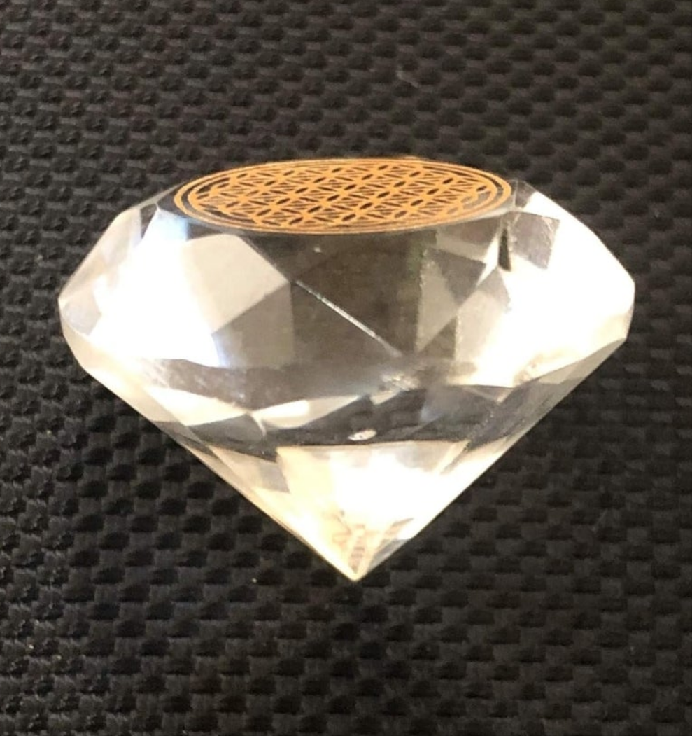 Crystal Quartz Tachyon Meditation Crystals - Flower of Life Healing Manifesting Crystals Metaphysical Supplies, Quartz Crystals - Crystal Energy Crystals for Health - Real Crystals and Healing Stones