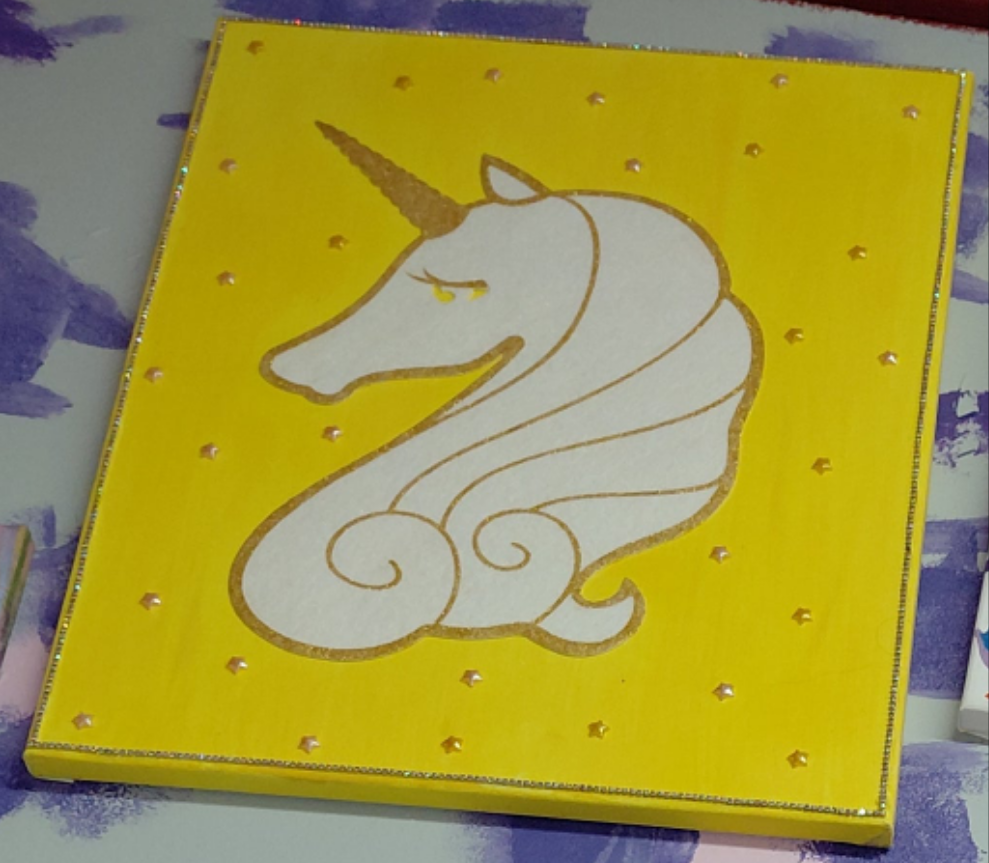 COCOMONEY ART UNICORN BLING 1 of 1 custom painting