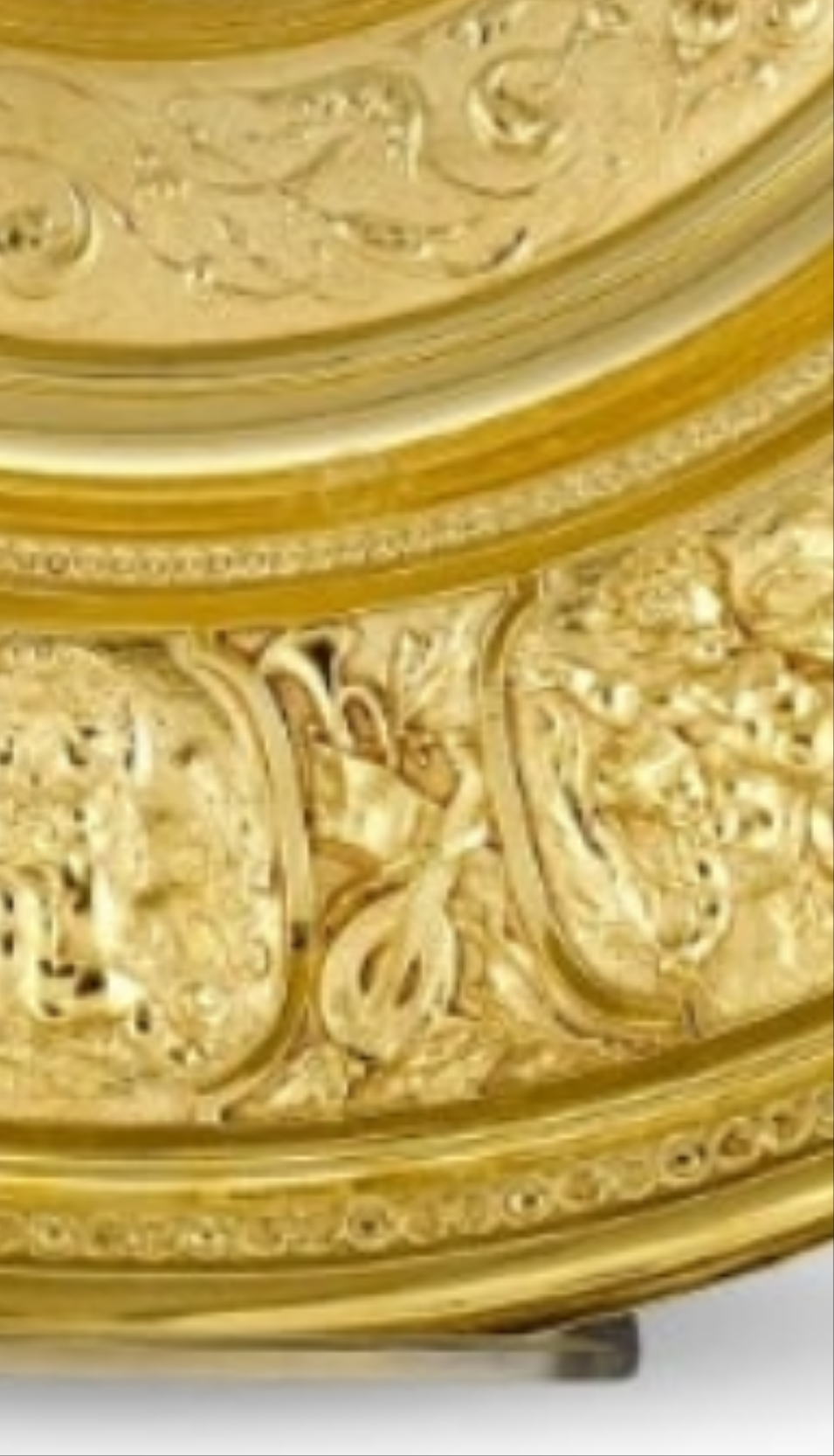 Rothschild "Poetry" Sterling Silver Gilt Salver by Elkington & Co.