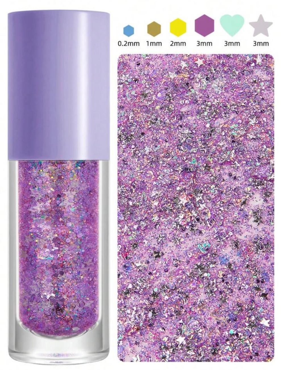 1pc Shiny Glitter Gel Makeup Holographic 3d Sparkly Pet Glitters For Face, Eyes, Body, Hair Diy Art, Easy To Apply And Clean, Perfect For Music Festival, Outdoor Party, Salon, Family Creative Day, Anniversary Gifts