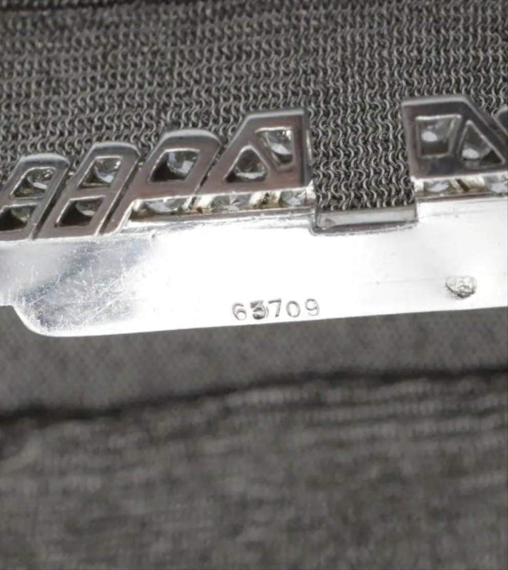 Platinum and Diamond Evening Purse 334 grams of platinum