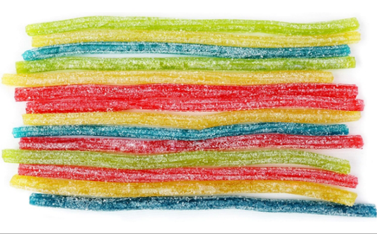Rainbow Sour Straws, 2 Ounce (Pack of 24)