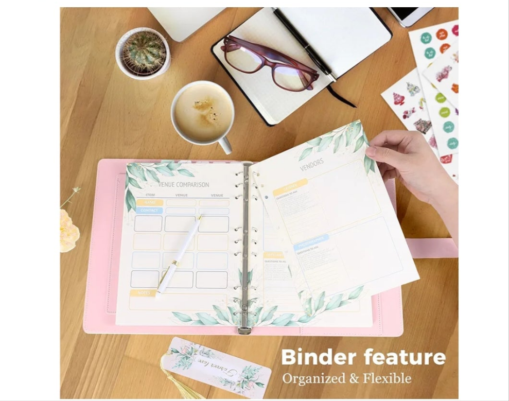 Wedding Planner Book and Organizer for Bride, Wedding Planning Book and Organizer Binder, Engagement Gift for Bride