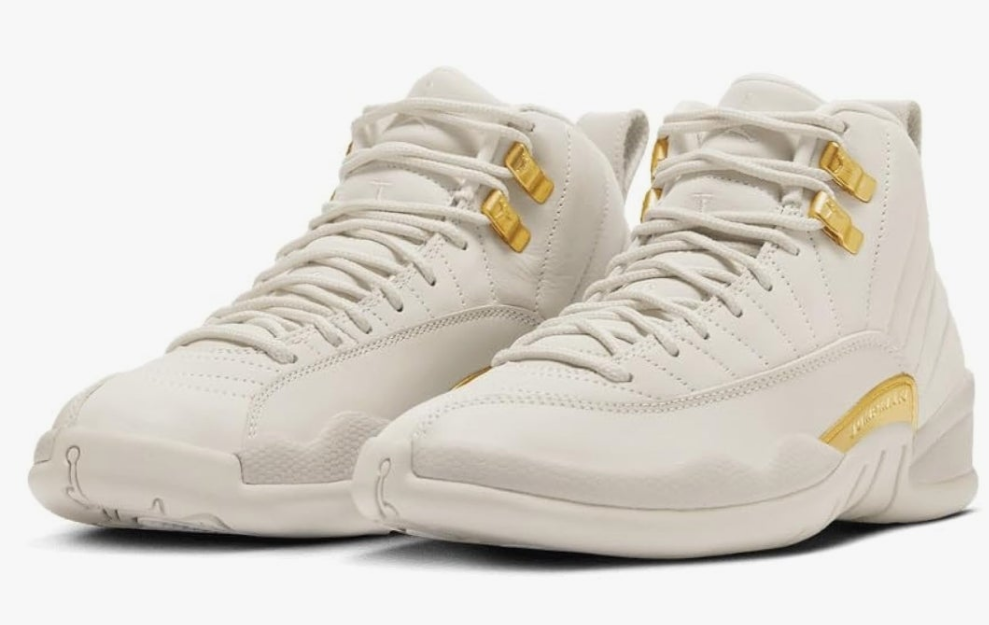 Jordan Air 12 Retro Phantom Women's Shoes (FD9101-007, Phantom/White/Metallic Gold)