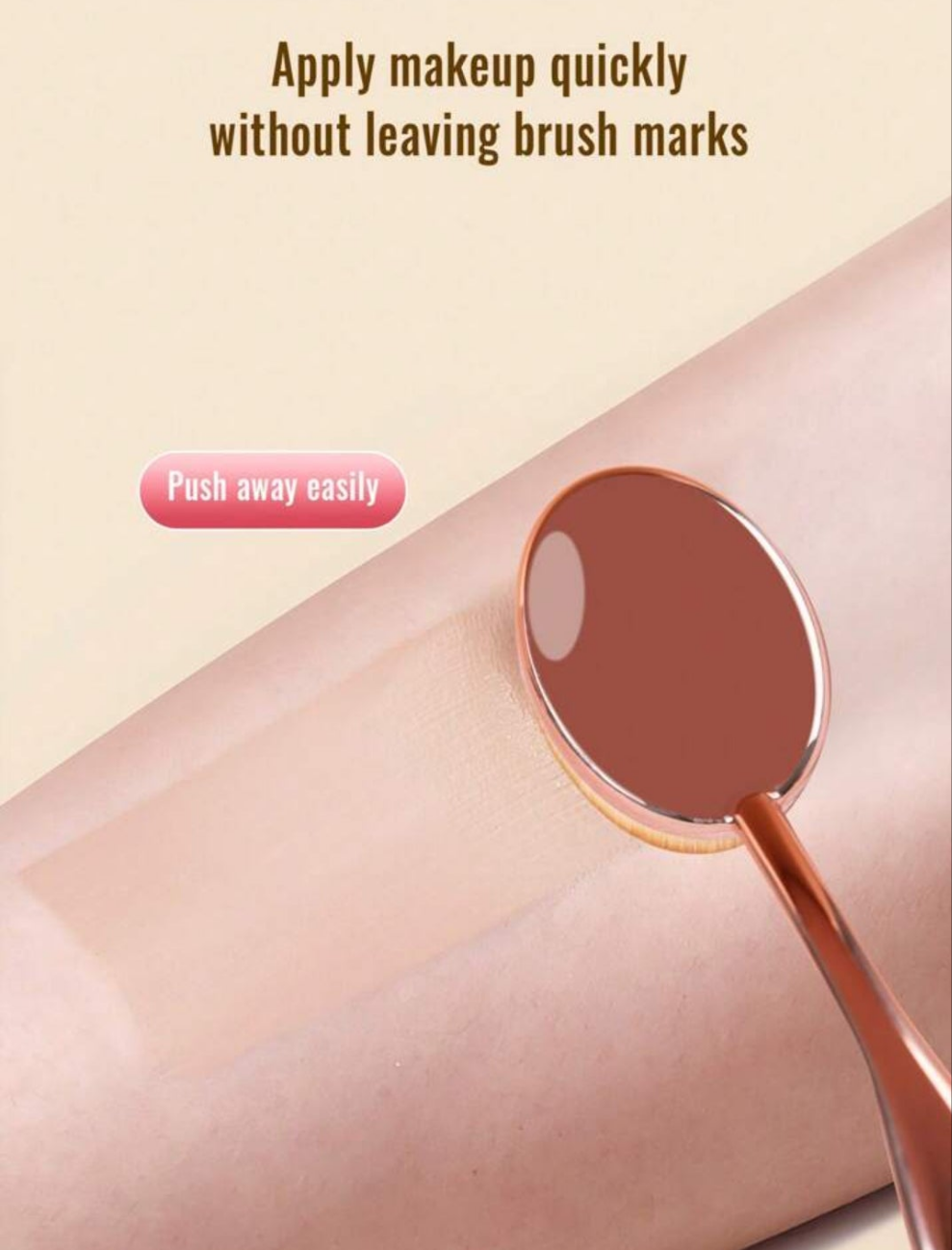 3pcs Foundation Brushs,and Concealer brush, Oval Super Dense Seamless Makeup Brushes, Suitable For Liquid/Cream Foundation, Concealer, Dual Use Wet & Dry, Natural Makeup Tool For Daily Use pink