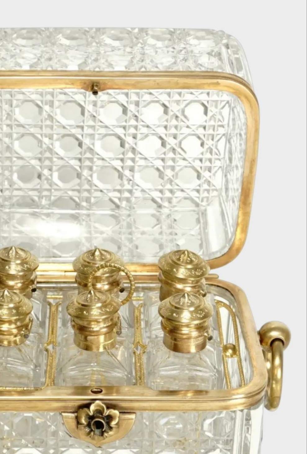Cut Crystal Perfume Box, Casket