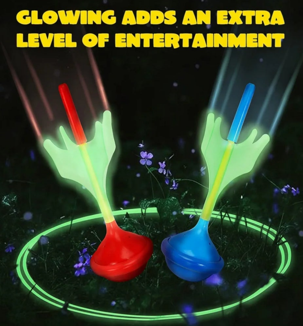 Lawn Darts Game Set for Kids and Adults - Glow in The Dark Outdoor Lawn Games for Adults and Family, Soft Tip Darts Set for Kids Camping, Outside Yard