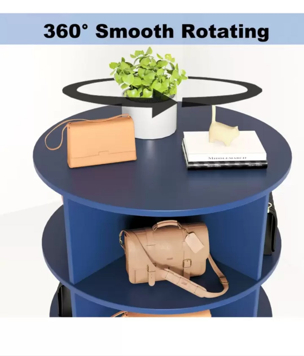 Rotating Shoe Rack 4 Grids Per Layer Shoe Storage Cabinet particle board and mdf