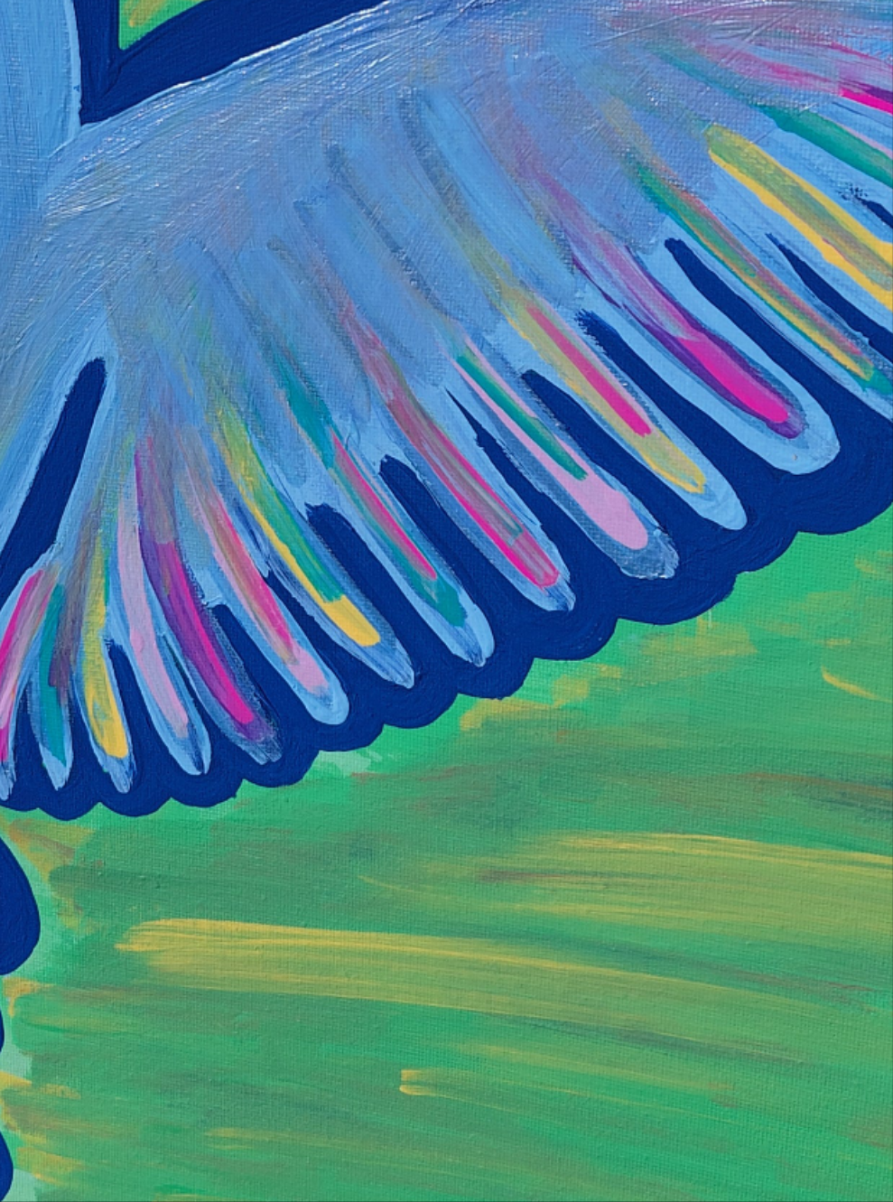 COCOMONEY ART Blue Bird 1 OF 1 CUSTOM PIECE BY COCOMONEY painting on canvas