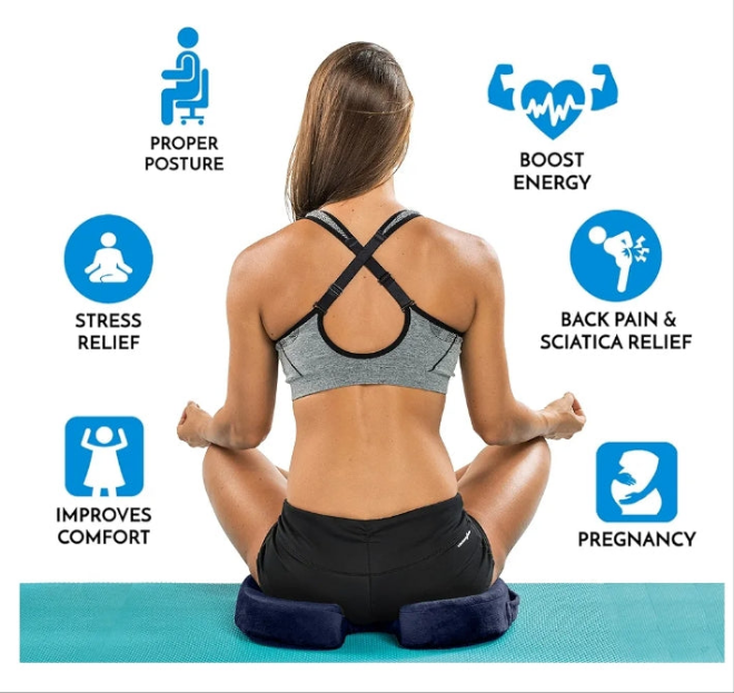 Gel Enhanced Seat Cushion – Office Chair Cushion – Non-Slip Gel & Memory Foam Coccyx Cushion for Tailbone Pain - Desk Chair Car Seat Cushion Driving - Sciatica & Back Pain Relief