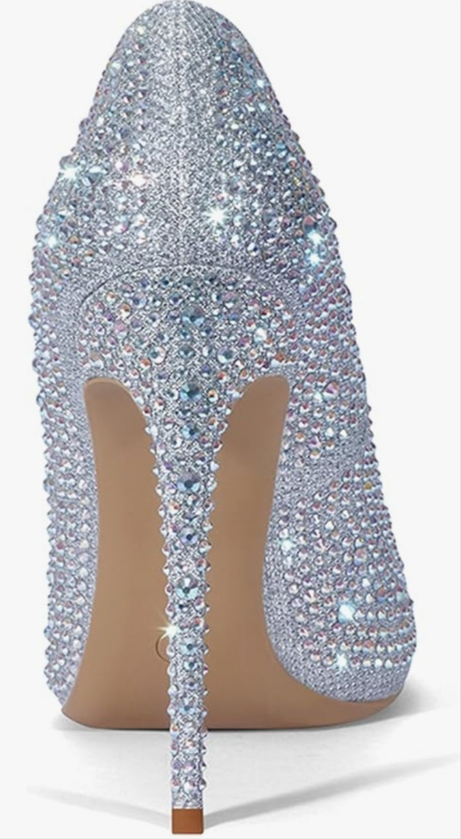 Women Pumps, Pointed Toe High Heel Glitter Rhinestone Heels Sparkly Prom Shoes Stiletto Wedding Heels for Bride Shoes for Women