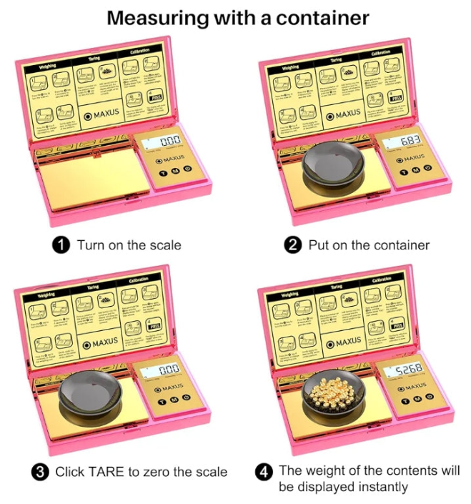 Digital Gram Scale with 200g x 0.01g Capacity, Stylish Plated Cover and Platform for Accurate and Precise Weighing of Jewelry, Grains, and Food in Grams and Ounces