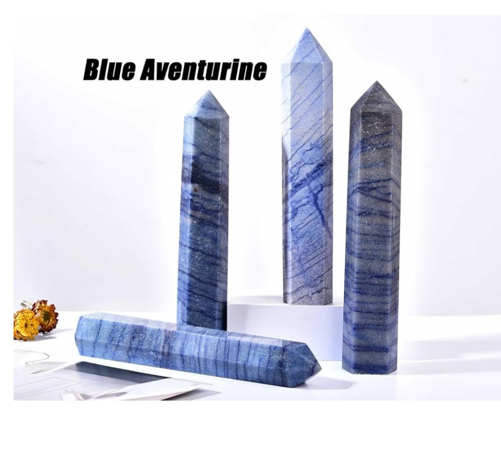 Extra Large Crystal Obelisk Tower Point Wand 6 Faceted Reiki Meditation Therapy