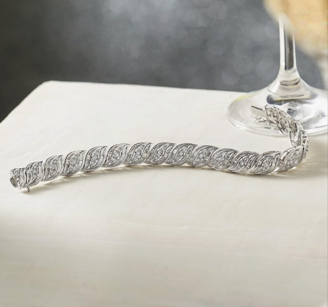 1.00 ct. t.w. Diamond Bracelet in Sterling Silver