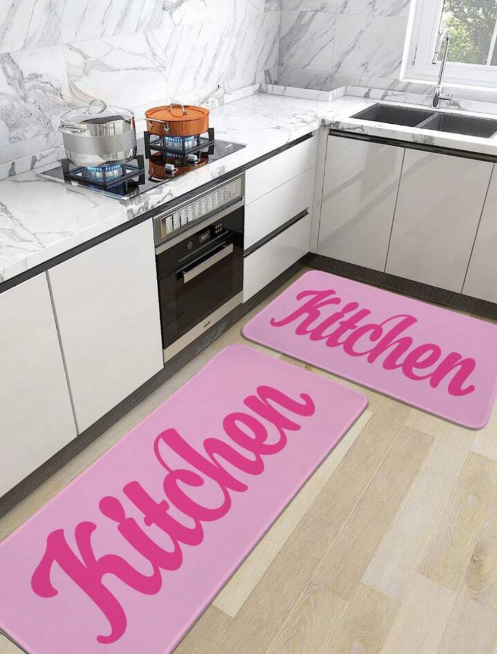1pc Kitchen Non-Slip Floor Mat ,Room Decor pink