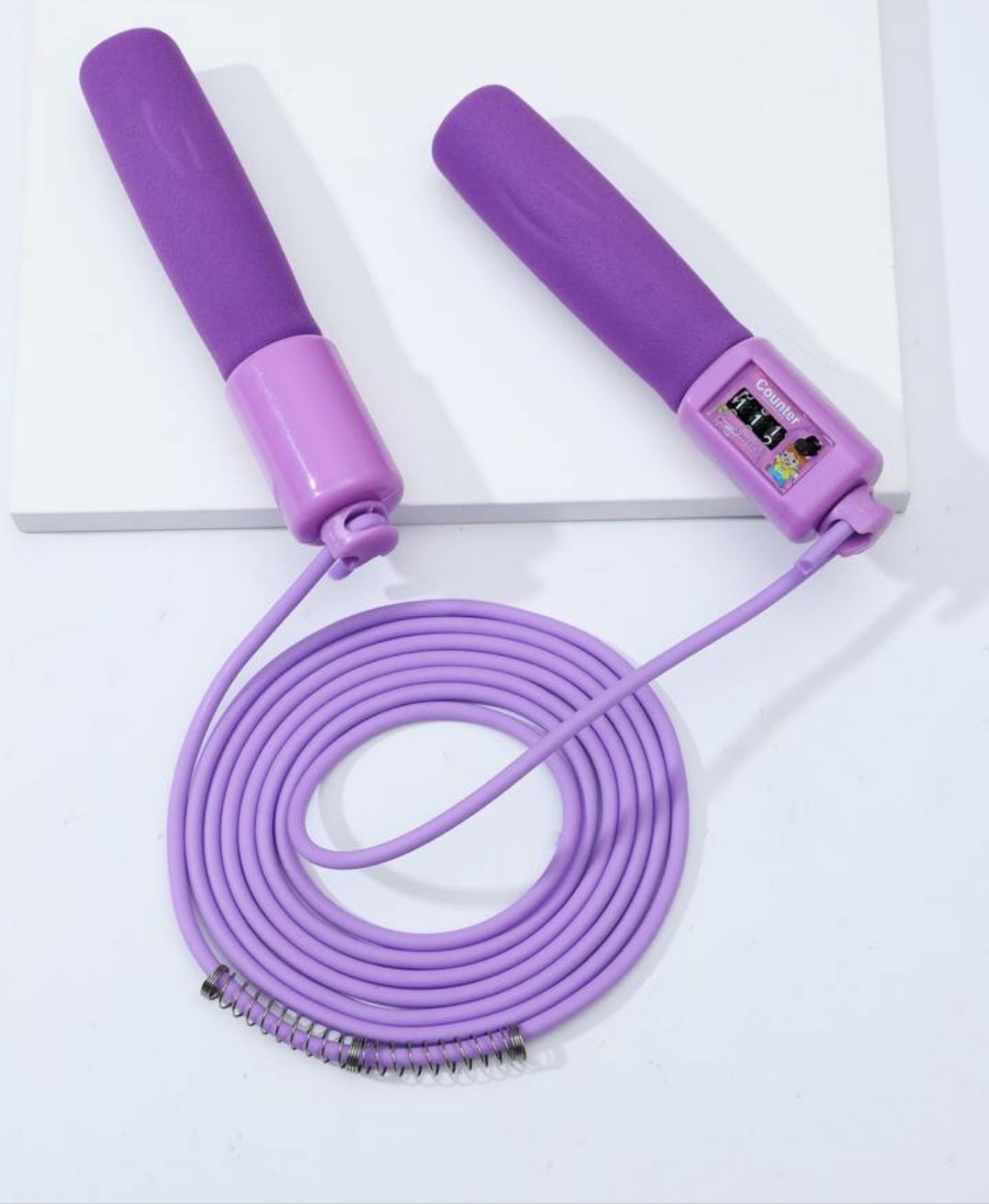 Adjustable Counting Skipping Jump Rope cardio training material pvc