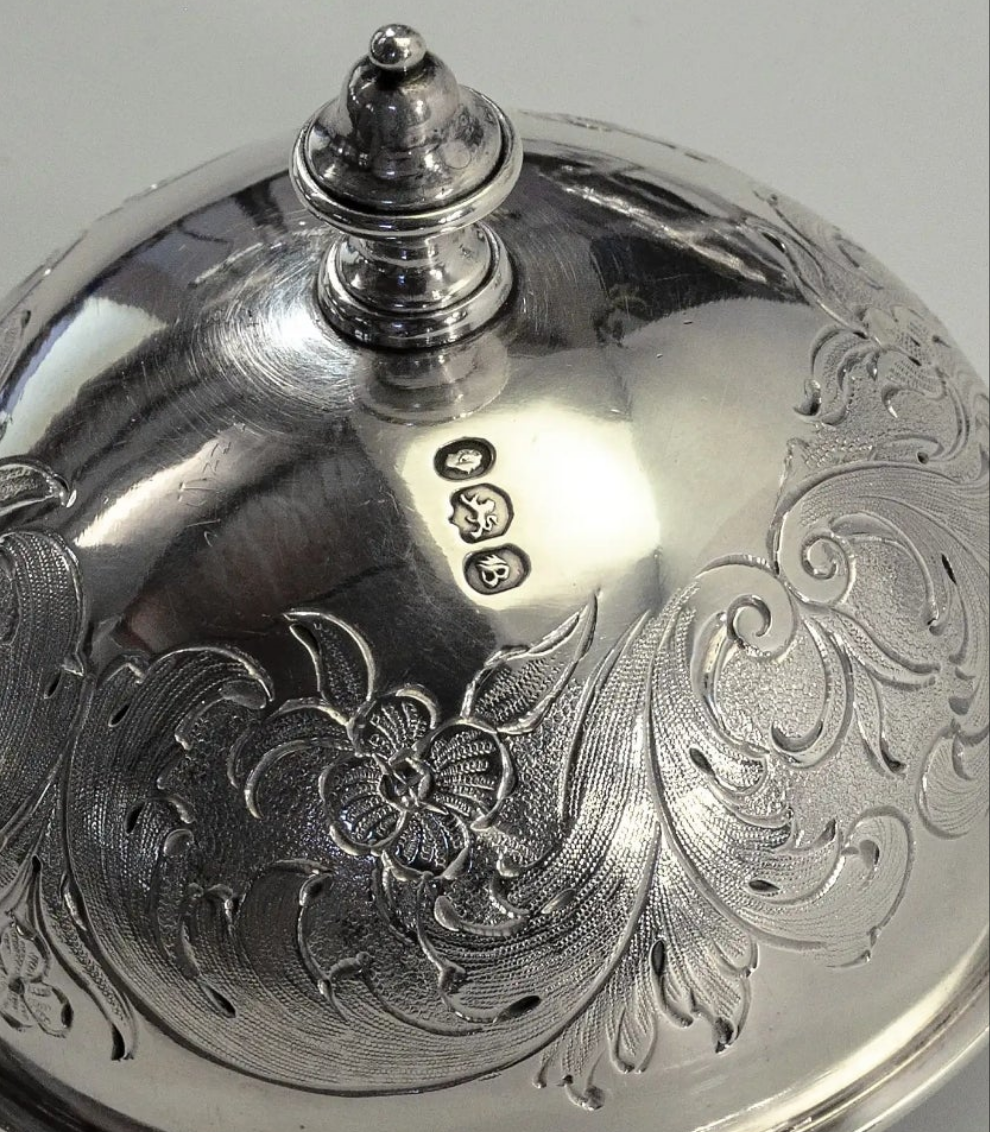 An exquisite piece 925 Sterling Silver William IV English sterling teapot on stand 1837 - 16" high x 9" wide x 12" deep
