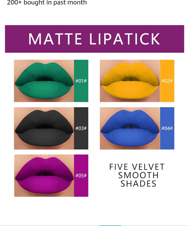 10 Colors Lipstick, Matte Velvet&Glitter Metallic Colors, for Glossy Radiant&Full Matte Lip Gloss, Non-Stick Cup Long Wear Lip Glaze, High Pigmented Lipstick Cosmetic-