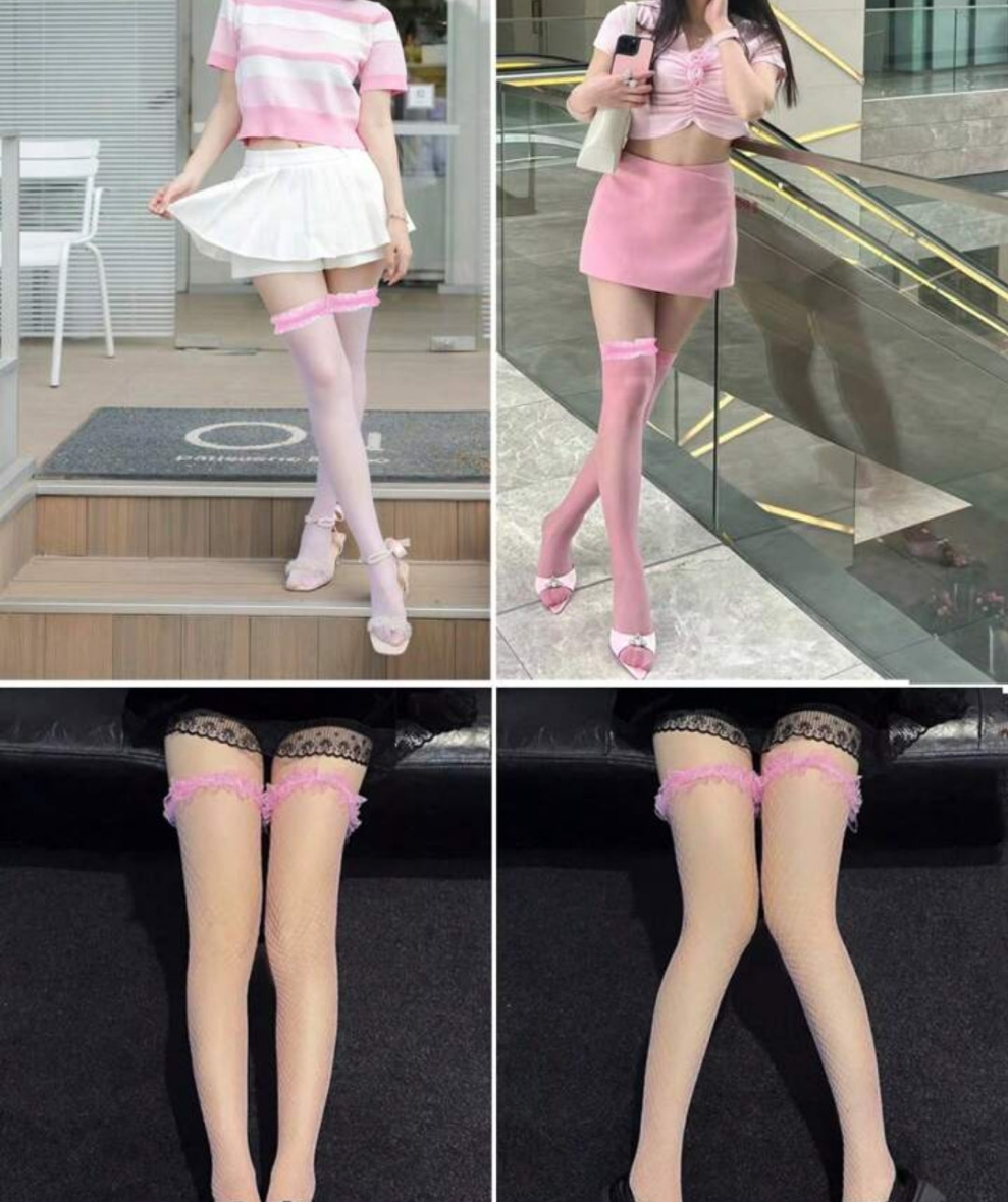 1 Pair Women Sexy Long Socks Cute Over The Knee Stockings Cosplay Uniforms Lolita School Girls Thigh High Stockings