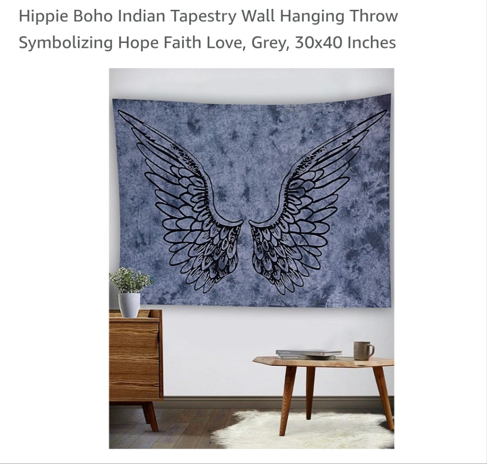 Tapestry blue black