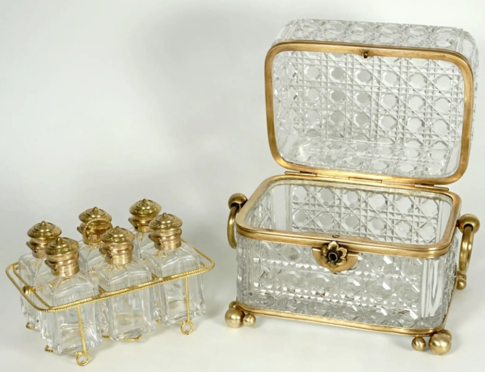 Cut Crystal Perfume Box, Casket