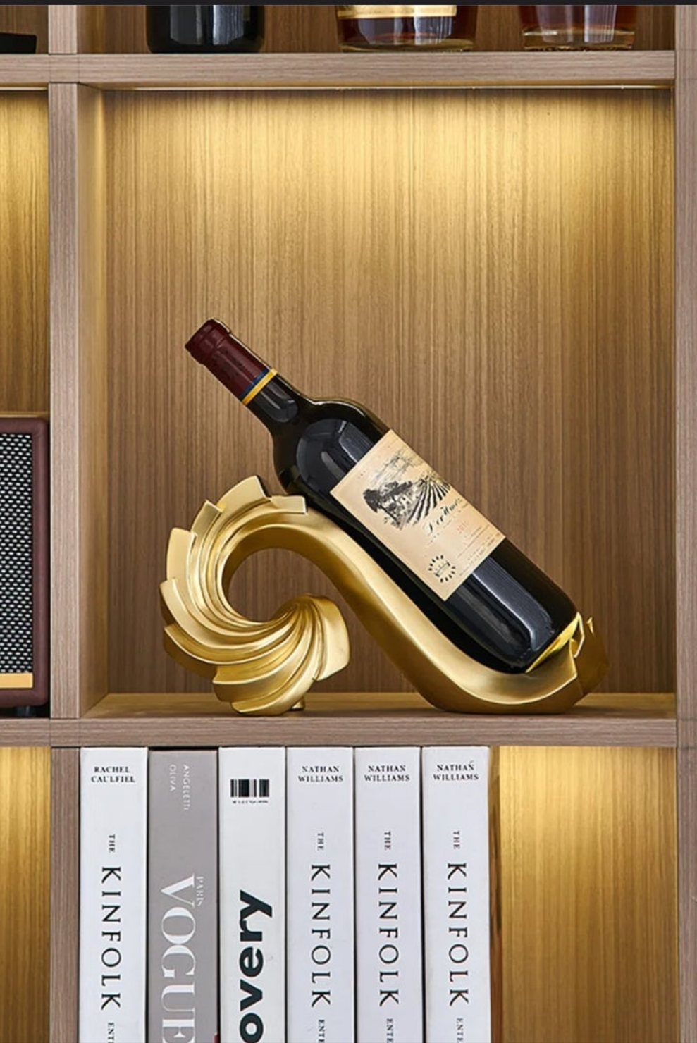 Tabletop Wine Bottle Rack Gold