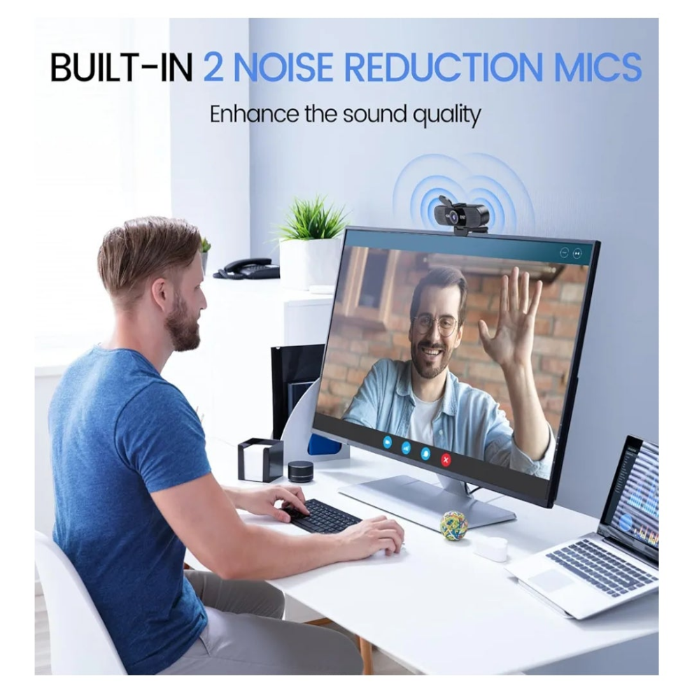 1080P Webcam with Microphone, C960 Web Cam, 2 Mics, 90° FOV, USB Type-A & A-to-C Adapter, Plug&Play Computer Camera for Online Calling, Zoom/Teams/Facetime, Switch 2 Camera Support, 2025 Version