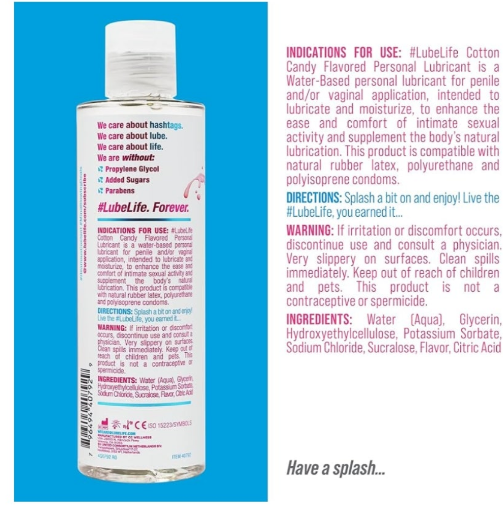 Sex Lubricant Water-Based Flavored Lubricant, Personal Lube for Men, Women and Couples, Made Without Added Sugar, 8 Fl Oz