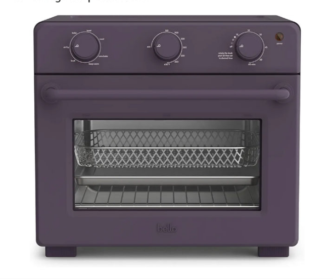 Air Fry Toaster Oven, 7 Preset Cooking Options, Dishwasher-Safe EverGood Coated Trays Included, 60-Minute Auto Shutoff w Audible Timer, Power Indicator Light, 1700 Watt,