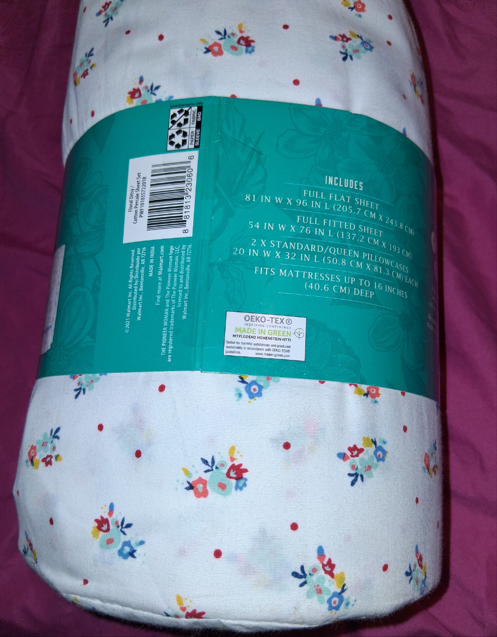 Pioneer Women Full Sheet Set 4pcs 2 sheets 2 pillow cases